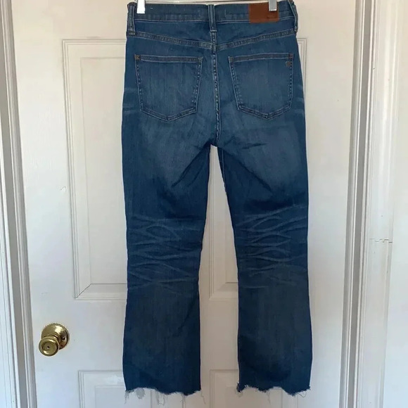 Madewell Cali Demi Boot Chewed Hem Jeans - Picture 5 of 9